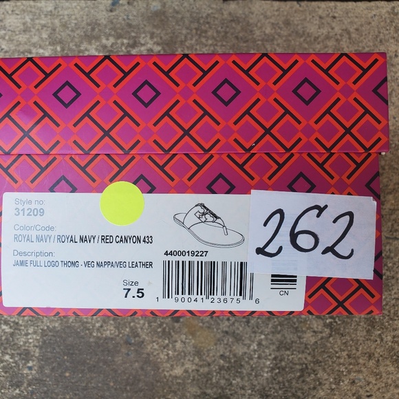 TORY BURCH WOMENS JAMIE THONG LEATHER FLIP FLOP SLIP ON SANDALS SHOES (NWB) - Picture 5 of 13